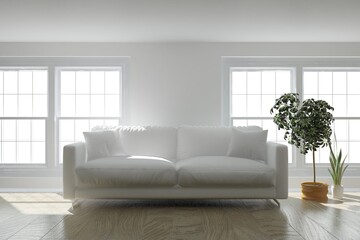 Modern interior design. 3D illustration