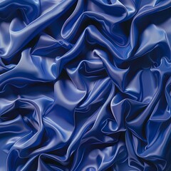 Obraz premium Luxurious Blue Fabric Folds Depth Fashion Wallpaper