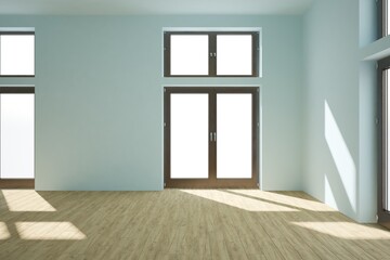 Modern interior design. 3D illustration