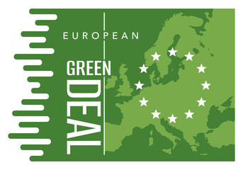European Green Deal - banner with Europe contour