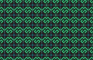 Geometric ethnic pattern. Traditional oriental Indian ikat design for background, print, border wrapping, batik, fabric, vector illustration.