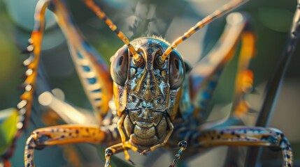 Florida Everglades Lubber grasshopper macro photo