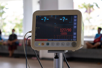 Heart rate measuring equipment inside the hospital