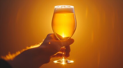 Elegant portrayal of a hand holding a stick of meatballs, designed for a photo advertisement, with a focused, minimalistic background