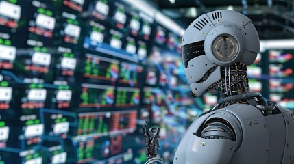 Computerized AI analyzing market trends