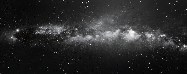 Outer space sky with Stars. Galaxy universe black background of shiny starfield texture. - obrazy, fototapety, plakaty