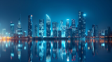 Fototapeta premium city skyline at night