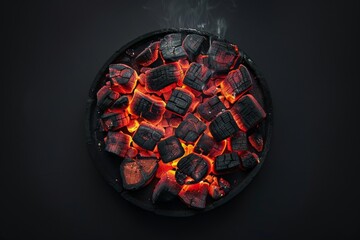Stove Pan Filled With Coal