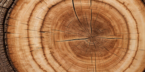 Naklejka premium cross section of tree trunk
