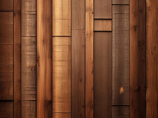 The background is made of vertical wooden boards, in different colors.