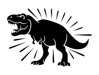 Tyrannosaurus rex and dinosaur, prehistoric animal. Tyrannosauridae, tyrannosaur, animal and nature, illustration