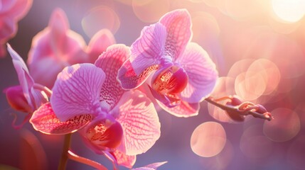 Orchid macro photo has back