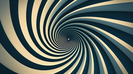 Abstract digital art of a spiraling tunnel