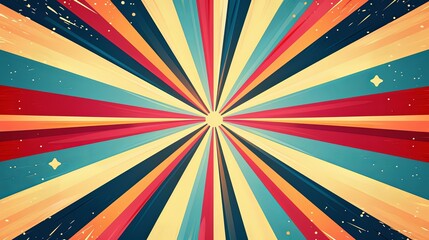 A vibrant abstract image with radial lines