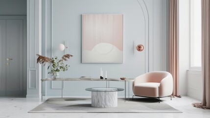 Minimalistic and elegant design featuring pastel shades smoothly transitioning across the canvas, providing a peaceful and creative space