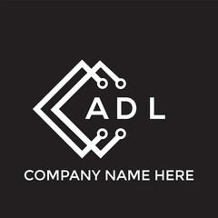 Obraz premium ADL letter logo design. ADL creative initials letter logo concept. ADL letter design. 