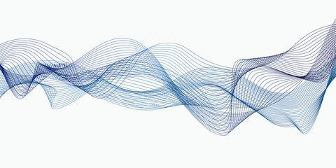 abstract blue wave line on the white background image unique pattern graphics element modern summer creative gradient effect on the line vector illustration futuristic technological canvas template 