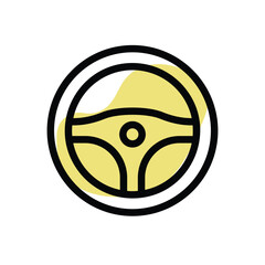 Steering Wheel vector icon