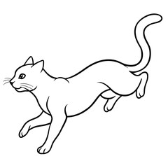jumping cat vector illustration