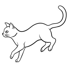 jumping cat vector illustration