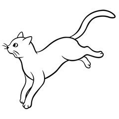 Cat running vector illustration