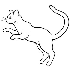 jumping cat vector illustration