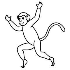 naughty monkey vector illustration