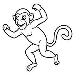 smiley monkey vector illustration