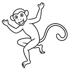 naughty monkey vector illustration