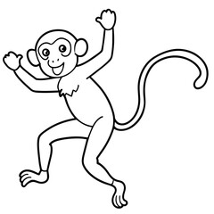 naughty monkey vector illustration