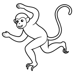 naughty monkey vector illustration