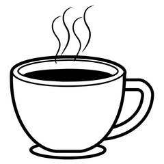 cup of coffee with steam vector illustration