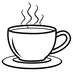cup of coffee with steam vector illustration