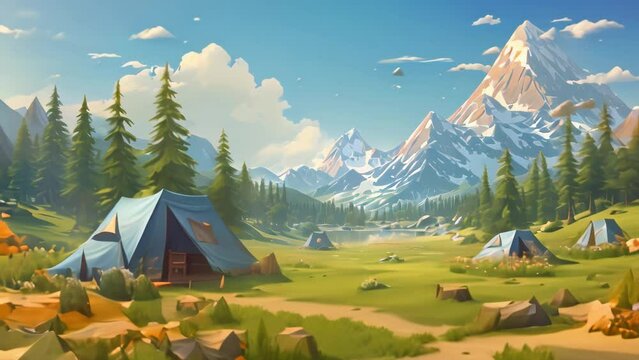 camping area Footage 4K