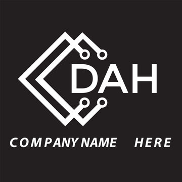 DAH letter logo design. DAH creative initials letter logo concept. DAH letter design.
