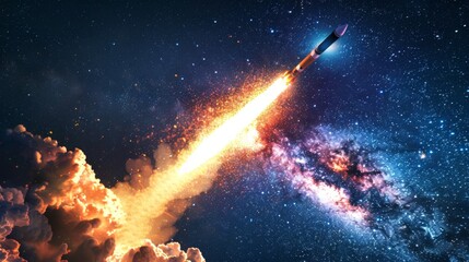 Rocket Launching into Space