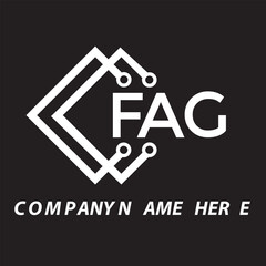 FAG letter logo design. FAG creative initials letter logo concept. FAG letter design.
