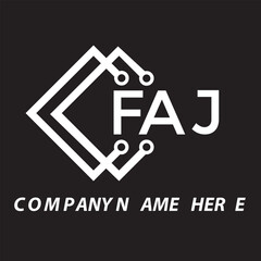 FAJ letter logo design. FAJ creative initials letter logo concept. FAJ letter design.
