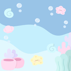 Cartoon background image under the sea