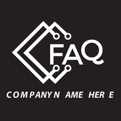 FAQ letter logo design. FAQ creative initials letter logo concept. FAQ letter design.
