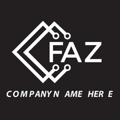 FAZ letter logo design. FAZ creative initials letter logo concept. FAZ letter design.
