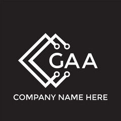GAA letter logo design. GAA creative initials letter logo concept. GAA letter design.
