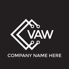 VAW letter logo design. VAW creative initials letter logo concept. VAW letter design.
