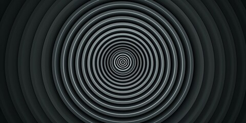 Abstract spiral of black and grey creating an optical illusion.