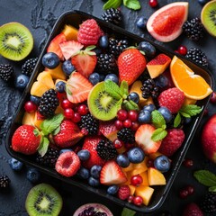 Obraz premium fruit salad with berries
