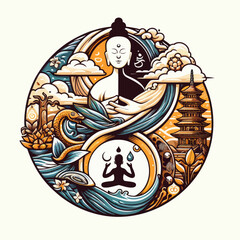 abstract painting karma vector 