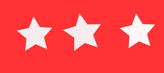 three white stars on red background
