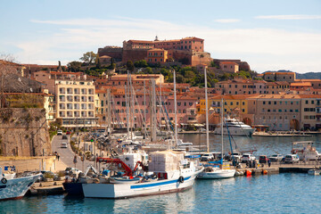 Italia, Toscana, Isola d'Elba. Il paese di Portoferraio.