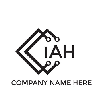 IAH letter logo design. IAH creative initials letter logo concept. IAH letter design.
