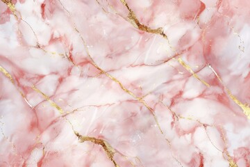 Whispers of Elegance. Soft Pink Marble Adorned with Gilded Veins.
